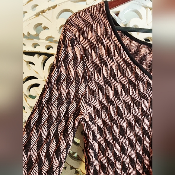 OPEN CEREMONY KNITTED DRESS 2 TONE LONG SLEEVE CREW NECK SIZE LARGE - Picture 7 of 11